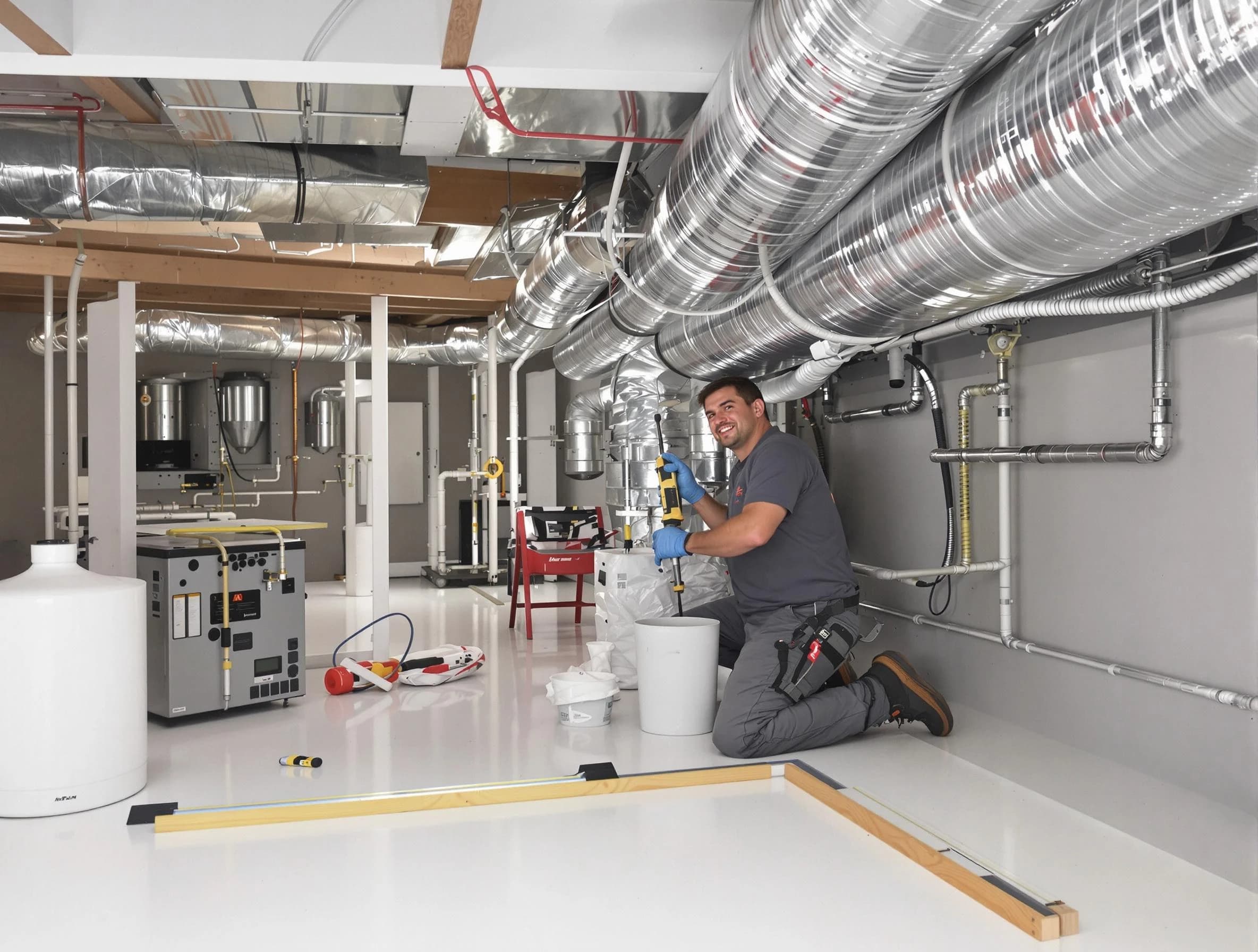 Professional duct sealing service by Needham Air Duct Cleaning in Needham