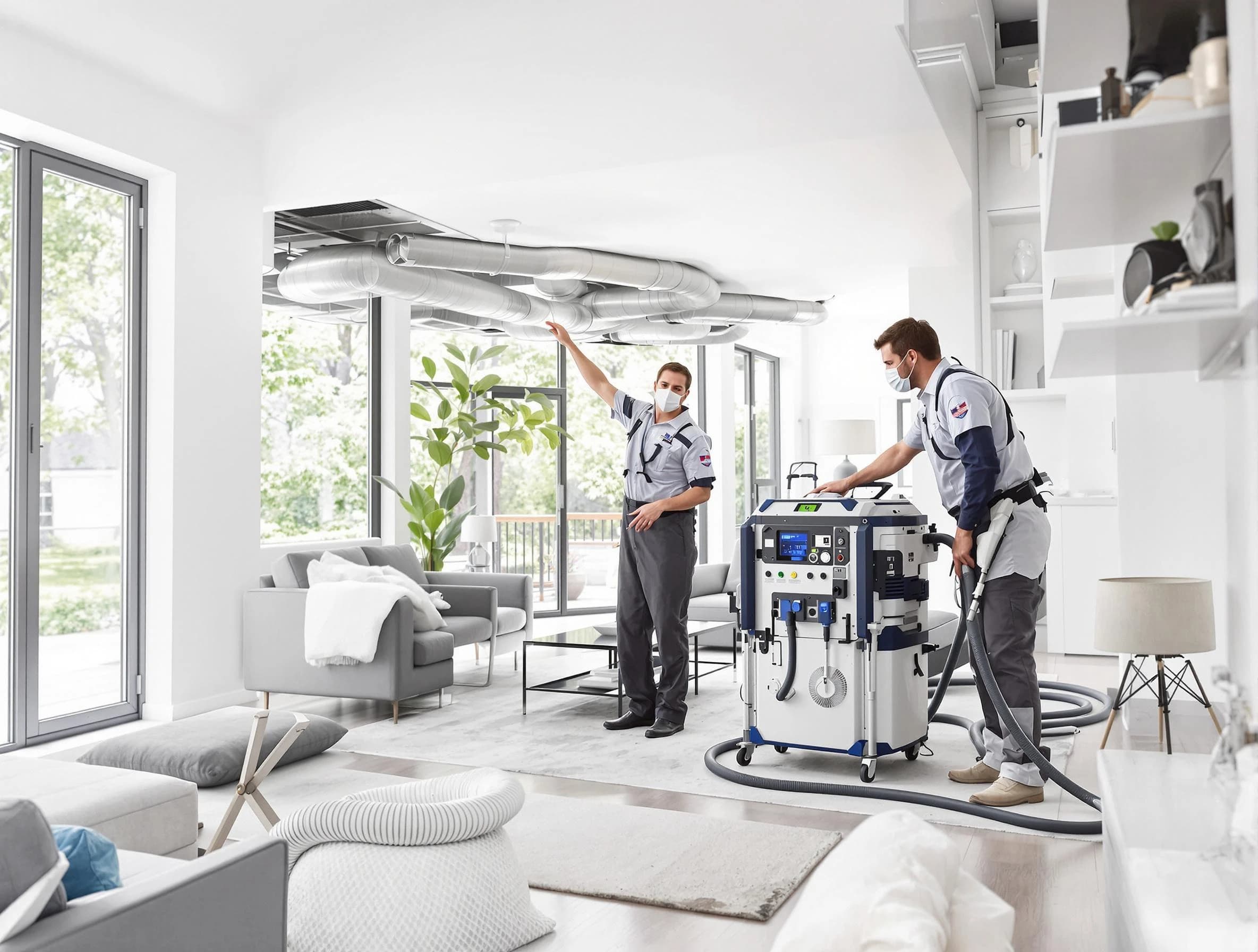 Needham Air Duct Cleaning professional conducting pure air duct cleaning with state-of-the-art equipment in Needham