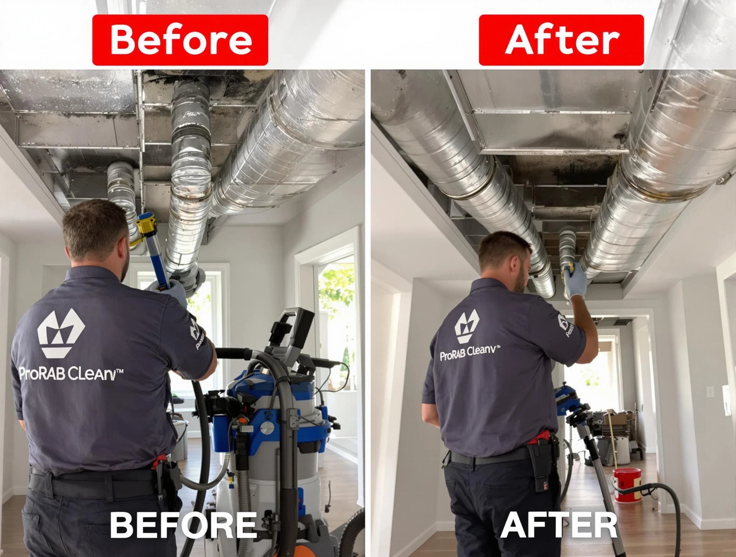 Needham Air Duct Cleaning expert performing thorough residential duct cleaning in a Needham home