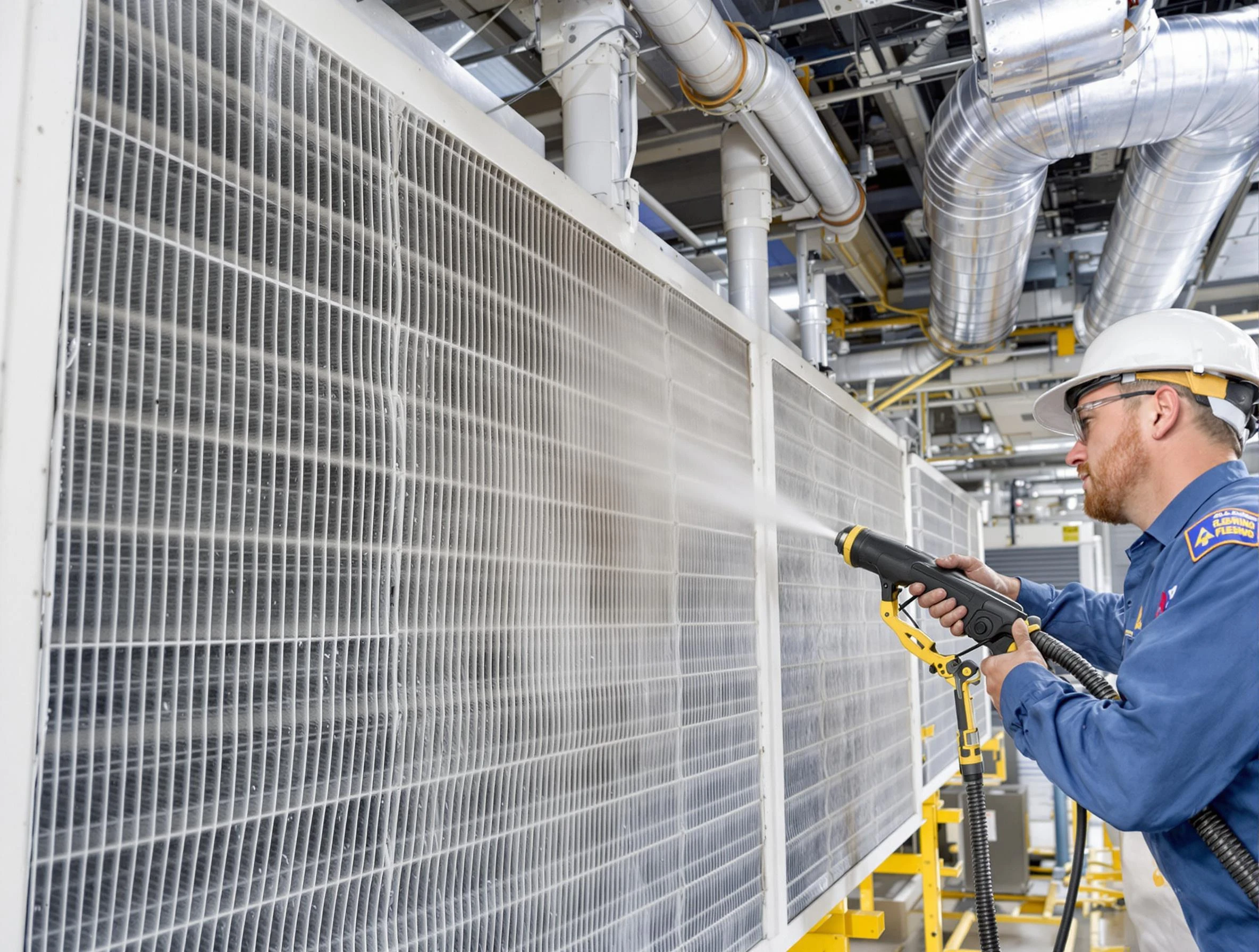 Professional commercial coil cleaning by Needham Air Duct Cleaning in Needham